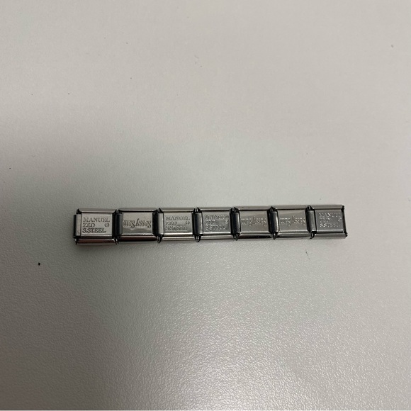 Vintage Y2K Italian charm bracelet empty blank links - Picture 3 of 3